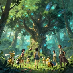 tree of life world ark evolution land before time forest creature epic digital fantasy style beeple, by thomas kinkade hearstone league of legends dofus overwatch concept art, style of makoto shinkai, xision, james jean and peter mohrbacher, studio ghibli, artgerm, karol bak, dan mumford global illumination rtx bioluminescent wooly feather