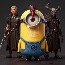 portrait of minion by hr giger, greg rutkowski, luis royo and wayne barlowe as a diablo, resident evil, dark souls, bloodborne monster : : 8 k : :