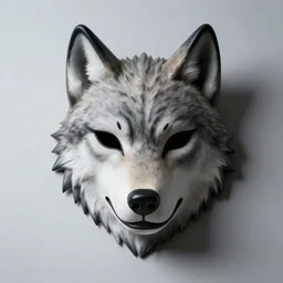 mask of wolf, studio photo, lighting