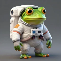 A frog wearing an astronaut suit, concept art, digital art, well detailed, 8k
