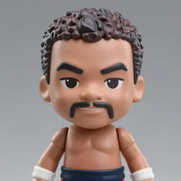 accurate detail mike tyson!!! nendoroid!!! figurine!!!, studio lighting, grey background, no shadow, trending on artstation, 8 k, highly detailed, focus on faces!!!