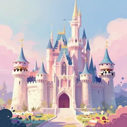 a dreamy otherworldly higly detailed 3 d render of castle hall, pixiv fanbox, dramatic lighting, maximalist pastel color palette, splatter paint, pixar and disney exploded - view drawing, graphic novel by fiona staples and dustin nguyen, peter elson, alan bean, wangechi mutu, clean cel shaded vector art, trending on artstation