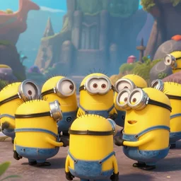 vhs screenshot of adorable minions at the battle of helm's deep