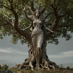 godess of trees, octane render, 4 k, intricate, detailed