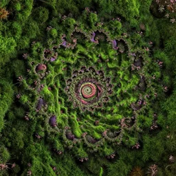 a psychedelic fractal moss universe, fractal, mandelbrot, hyperdetailed depth and contrast, style david normal