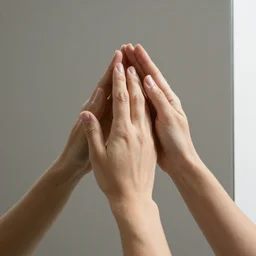 left handed mirror reflection of right hand