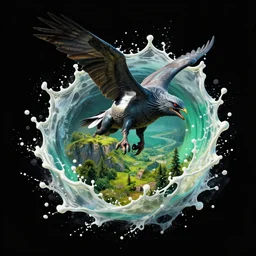 landscape helms deep splash art graphic design color splash high contrasting art, fantasy, highly detailed, art by greg rutkowski