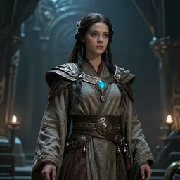 a futuristic and enigmatic oracle in jedi clothes, highly detailed, digital art, sharp focus, ambient glow, trending on art station, fantasy art style