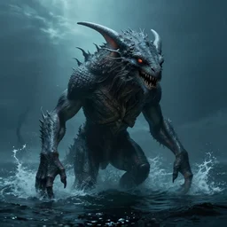 leviathan leaving the ocean, lovecraftian creature, dramatic lighting, cinematic, establishing shot, extremly high detail, foto realistic, cinematic lighting, post processed, concept art, artstation, matte painting, style by eddie mendoza, raphael lacoste, alex ross