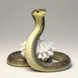 snake wearing a dress