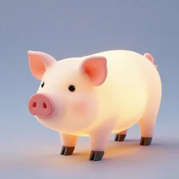 glowing led pig