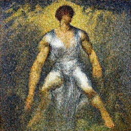 A man wearing silver clothes, muscular, fantasy, painting by greg rutkowski and alphonse mucha