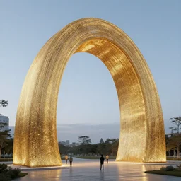 knitting gold arch by zaha hadid architecture by giger alien