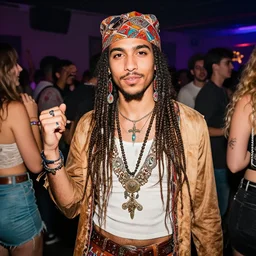 party animal with a hippie custume
