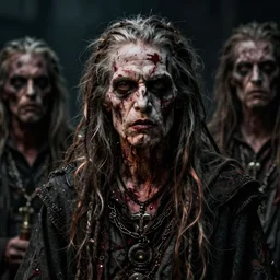 hyper realistic photo portrait zombie cultist cinematic, greg rutkowski, james gurney, mignola, craig mullins, brom