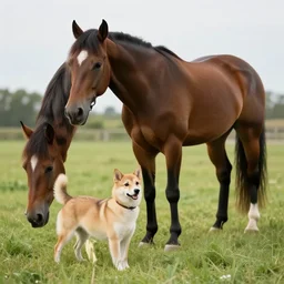 dog and horse