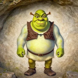 cave painting of shrek