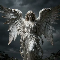scary depiction of an angel