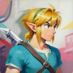 greg manchess portrait painting of link as overwatch character, medium shot, asymmetrical, profile picture, organic painting, sunny day, matte painting, bold shapes, hard edges, street art, trending on artstation, by huang guangjian and gil elvgren and sachin teng