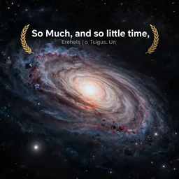 So much universe, and so little time.