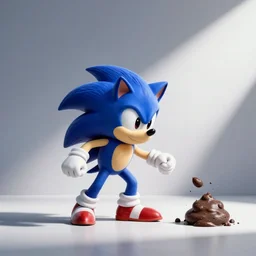 sonic the hedgehog throwing poop at donald trump