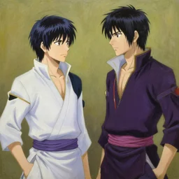 oil painting of todoroki shouto meeting prince zuko, jm animation