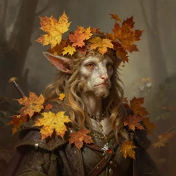 autumnal satyr, d & d, fantasy, portrait, highly detailed, digital painting, trending on artstation, concept art, sharp focus, illustration, art by artgerm and greg rutkowski and magali villeneuve