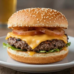 cheeseburger with donut buns