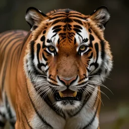 hyper realistic portrait of a fierce tiger in the style of wayne barlowe, gustav moreau, goward, bussiere, roberto ferri, santiago caruso, luis ricardo falero, austin osman spare