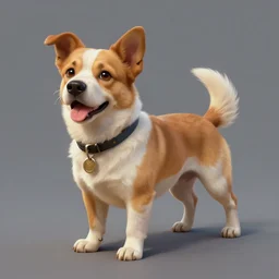 jetpack dog, painting, 4 k, art station concept art, highly detailed