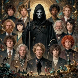 highly detailed surreal vfx portrait of the grim reaper, stephen bliss, unreal engine, greg rutkowski, loish, rhads, beeple, makoto shinkai and lois van baarle, ilya kuvshinov, rossdraws, tom bagshaw, alphonse mucha, global illumination, detailed and intricate environment