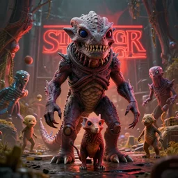 say, if i only could, oh,, stranger things, demodog, demogorgon, mindflayer, cinematic, highly detailed, photorealistic, volumetric lighting