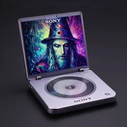 the wizard of sony minidisc, portrait, psychochromatic - colors