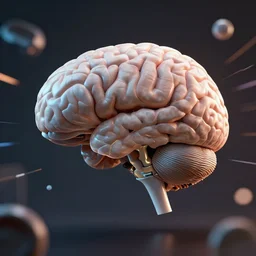 a brain is a terrible thing to waste, surrealism, digital art, realistic, octane render, professional, high quality, dof, bokeh, action