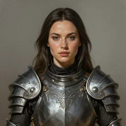 a professional painting of Olivia Wilde clothed in military armor, olive skin, long dark hair, beautiful bone structure, symmetrical facial features, intricate, elegant, digital painting, concept art, smooth, sharp focus, illustration, from WarCraft by Ruan Jia and Mandy Jurgens and Artgerm and William-Adolphe Bouguerea