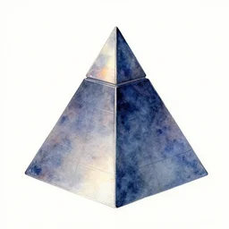 cyberpunk pyramid, watercolor painting