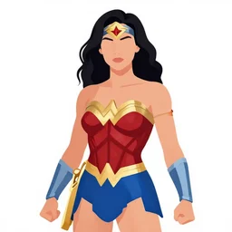 wonder woman, clean cel shaded vector art. shutterstock. behance hd by lois van baarle, artgerm, helen huang, by makoto shinkai and ilya kuvshinov, rossdraws, illustration