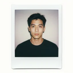 polaroid image of an attractive man