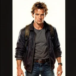 toby maguire is a high school bully, airbrush art, drew struzan illustration art, key art, movie poster