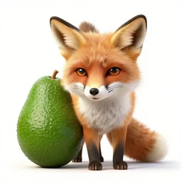 fox as an avocado,