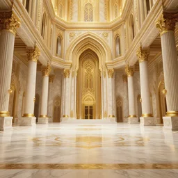 academic interior octane render of intricate spacious golden and marble grand slaaneshite temple inspired by the most opulent temples of ancient Greece by Zdislaw Beksinski, Alex Gray, Greg Rutkowski, Robert McCall, CGsociety, iridescent palette