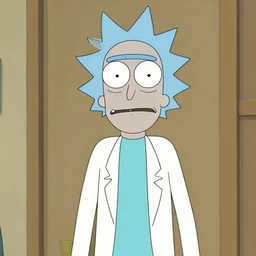 portrait photo still of real life rick and morty character rick sanchez, 8 k, 8 5 mm f 1. 8