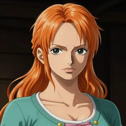 portrait of Nami from One Piece ,highly detailed,artstation,concept art,illustration,by sakimichan,bouguereau,Ilya Kuvshinov,Ayami Kojima,Evanna Lynch