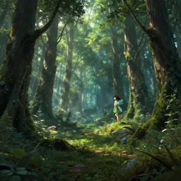 forest fairy kingdom, Beautiful Landscape, wide angle, by Miyazaki, Nausicaa Ghibli, Breath of The Wild, dramatic lighting, cinematic, establishing shot, extremely high detail, foto realistic, cinematic lighting, post processed, concept art, high details, cinematic, 8k resolution, beautiful detailed, photorealistic, digital painting, artstation, concept art, smooth, sharp focus, artstation trending, octane render, unreal engine