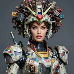 a portrait of a stunning beautiful elite megan fox gundam pilot, with an intricate, detailed, urban inspired hiphop afro futuristic helmet, vector behance hd jesper ejsing, rhads, makoto shinkai, lois van baarle, ilya kuvshinov, rossdraws, hd, 3 2 k, ilya kuvshinov, gustav klimt