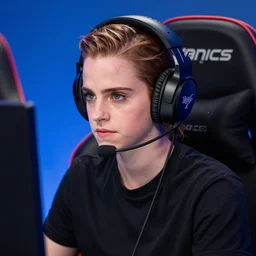 emma watson wearing a gaming headset