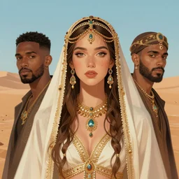 desert princess, digital art by artgerm and karol bak, portrait by android jones and atey ghailan