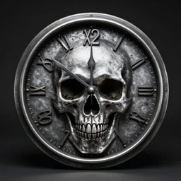 heavy metal skull clock