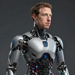 photography of marc zuckerberg as a highly detailed complex android. accurate skin color. complex mechanical body, leds, electronics, links. hyper realistic, studio light, intricate, very high detailed, professional digital art, unreal engine 5, 8 k rendering, no blur, octane render, trending on artstation.