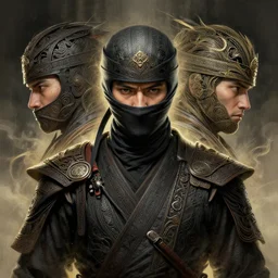 symmetry!! lineage portrait of a ninja man, serene, intricate, highly detailed, dynamic lighting, digital art, digital painting, artstation, terence nielsen, sharp focus, illustration, art by artgerm and greg rutkowski and moebius, 8 k
